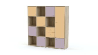 Стеллаж Джери 2 BMS розовая