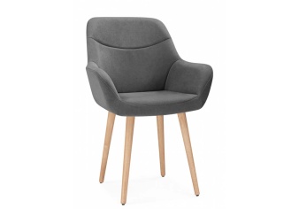 Деревянный стул Флюид 360 крутящийся с подлокотниками