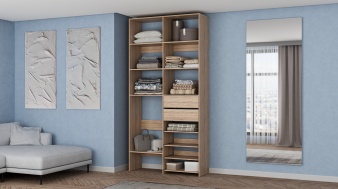 Стеллаж для одежды Мирта 86 BMS из ЛДСП