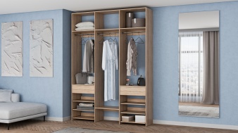 Стеллаж для одежды Мирта 91 BMS из ЛДСП