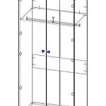 Чертеж Шкаф для одежды Лотос 5.10 BMS