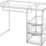 Чертеж Письменный стол Норма 1 BMS