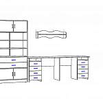Чертеж Уголок школьника Тенд УШ-3-03 BMS