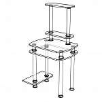 Чертеж Компьютерный стол Нуар BMS