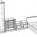 Чертеж Спальня Комфорт МДФ BMS