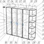 Чертеж Распашной шкаф Берта 2 BMS