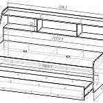 Чертеж Кровать детская Айва 1 BMS