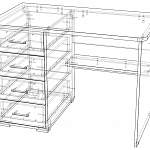 Чертеж Письменный стол Алиса 18 BMS