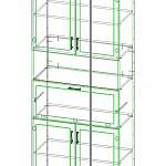 Чертеж Шкаф-секретер 6.11 Радуга BMS