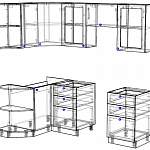 Чертеж Кухня Премьер угловая BMS