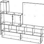Чертеж Стенка для гостиной Пример 111 BMS