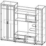 Чертеж Мебельная стенка Верона 2 BMS