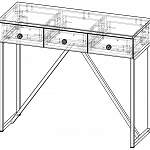Чертеж Консольный стол Ноче 10 BMS