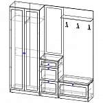 Чертеж Прихожая Билли 6.3 BMS