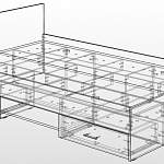 Чертеж Кровать с ящиком Норд 6 BMS
