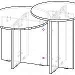 Чертеж Журнальный стол Микадо BMS