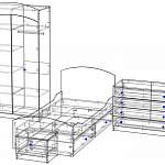 Чертеж Детская комната Рози 1 BMS