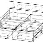 Чертеж Кровать с ящиком Скай 7 BMS