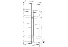 Шкаф распашной Ангард 35 (900*2200*300) (900х2200х300)