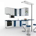 Кухня с барной стойкой Альба-1 BMS - Фото 1