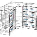 Чертеж Комод угловой Марта 3 BMS