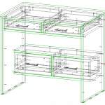 Чертеж Письменный стол СК12 BMS