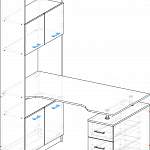 Чертеж Стол компьютерный угловой Лаки СК BMS