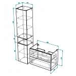 Чертеж Мебель для ванной Альта 1 BMS