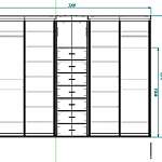 Чертеж Шкаф-купе Стефани BMS