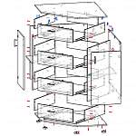 Чертеж Комод Витта 5 BMS