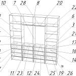 Схема сборки Стеллаж для одежды Мирта 63 BMS