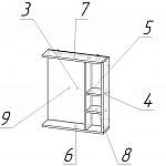 Чертеж Зеркало в ванную Антол 5 BMS