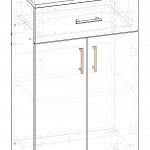 Чертеж Тумба в ванную комнату Рей 4 BMS