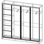 Схема сборки Шкаф-купе Миллениум Лайн-4 BMS