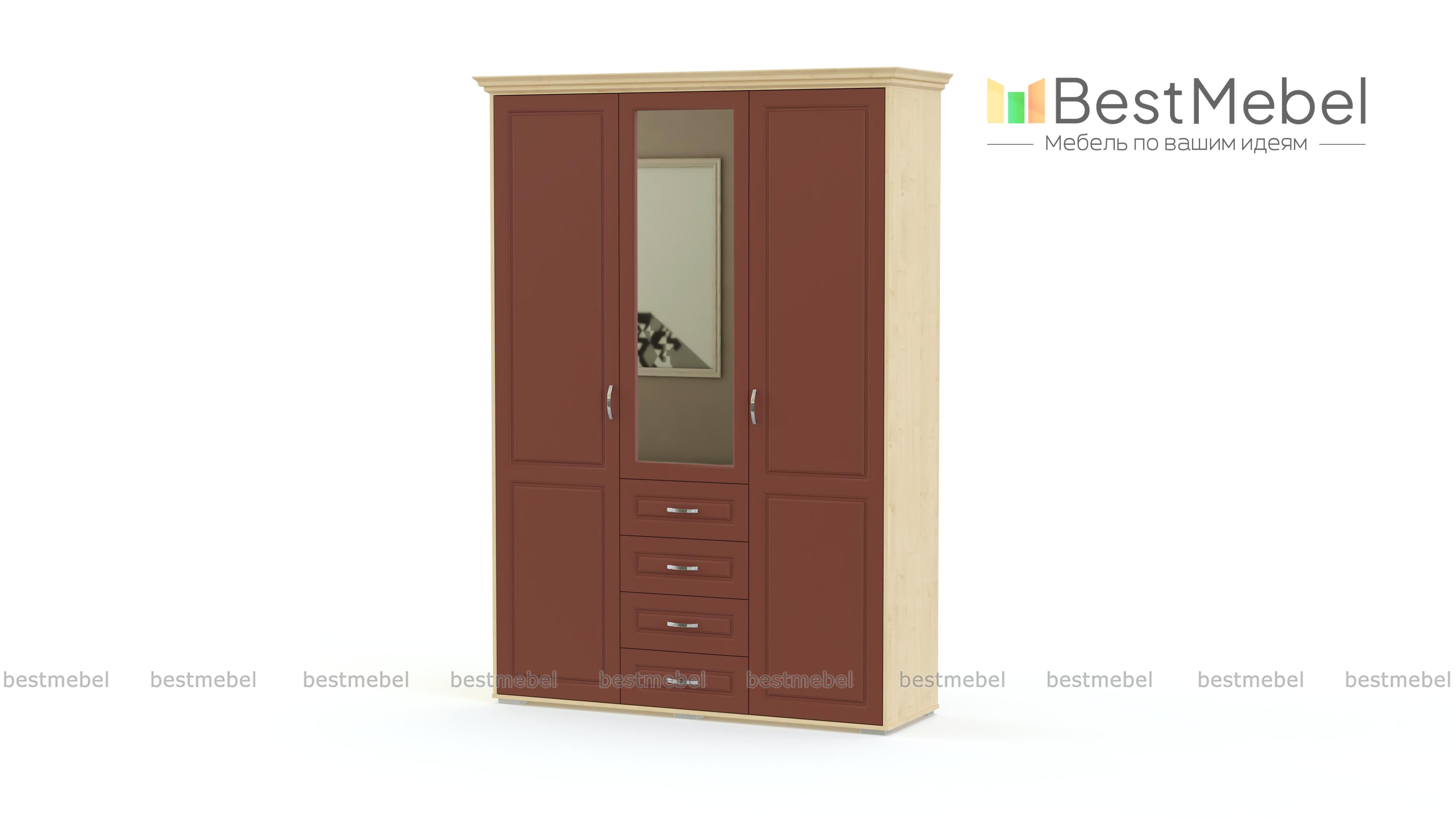 Распашной шкаф Мирма 4 BMS - Фото