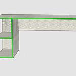 Чертеж Письменный стол Лега 41 BMS