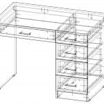 Чертеж Письменный стол ВЛСП-03.1 BMS