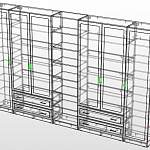 Чертеж Шкаф книжный Маркус 3 BMS