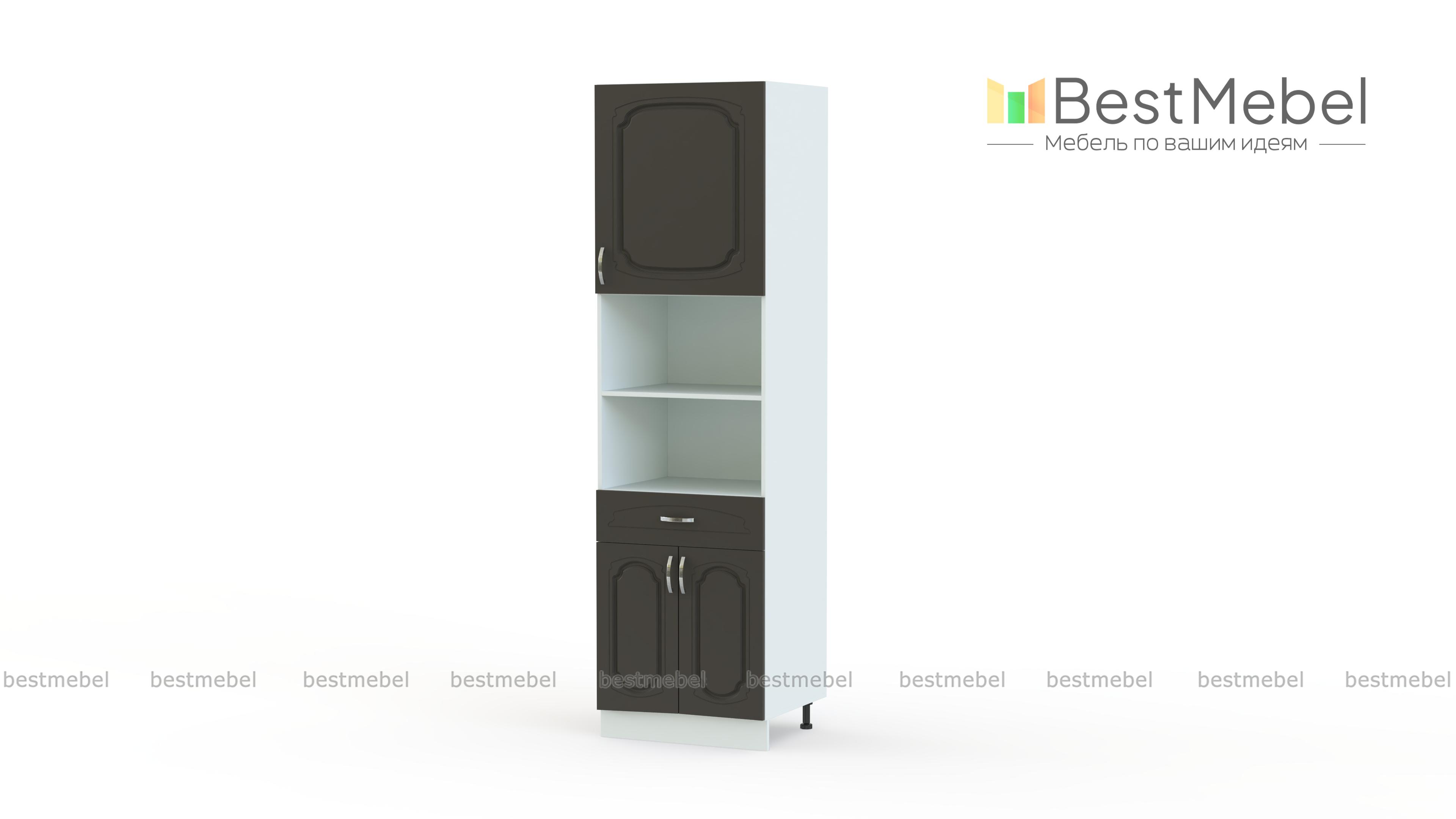 Шкаф пенал с дверцами и 1-м ящиком Настя 2 BMS - Фото