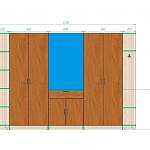 Чертеж Стенка прихожая Футурино 6 BMS