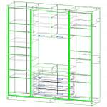 Чертеж Шкаф-купе Стаф 1 BMS
