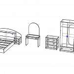 Чертеж Спальный гарнитур Александра BMS
