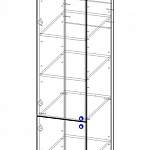 Чертеж Шкаф пенал с 2-мя дверцами Шарлин BMS