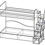 Чертеж Кровать Адель 3 BMS