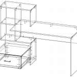 Чертеж Стол компьютерный Феникс 11 BMS