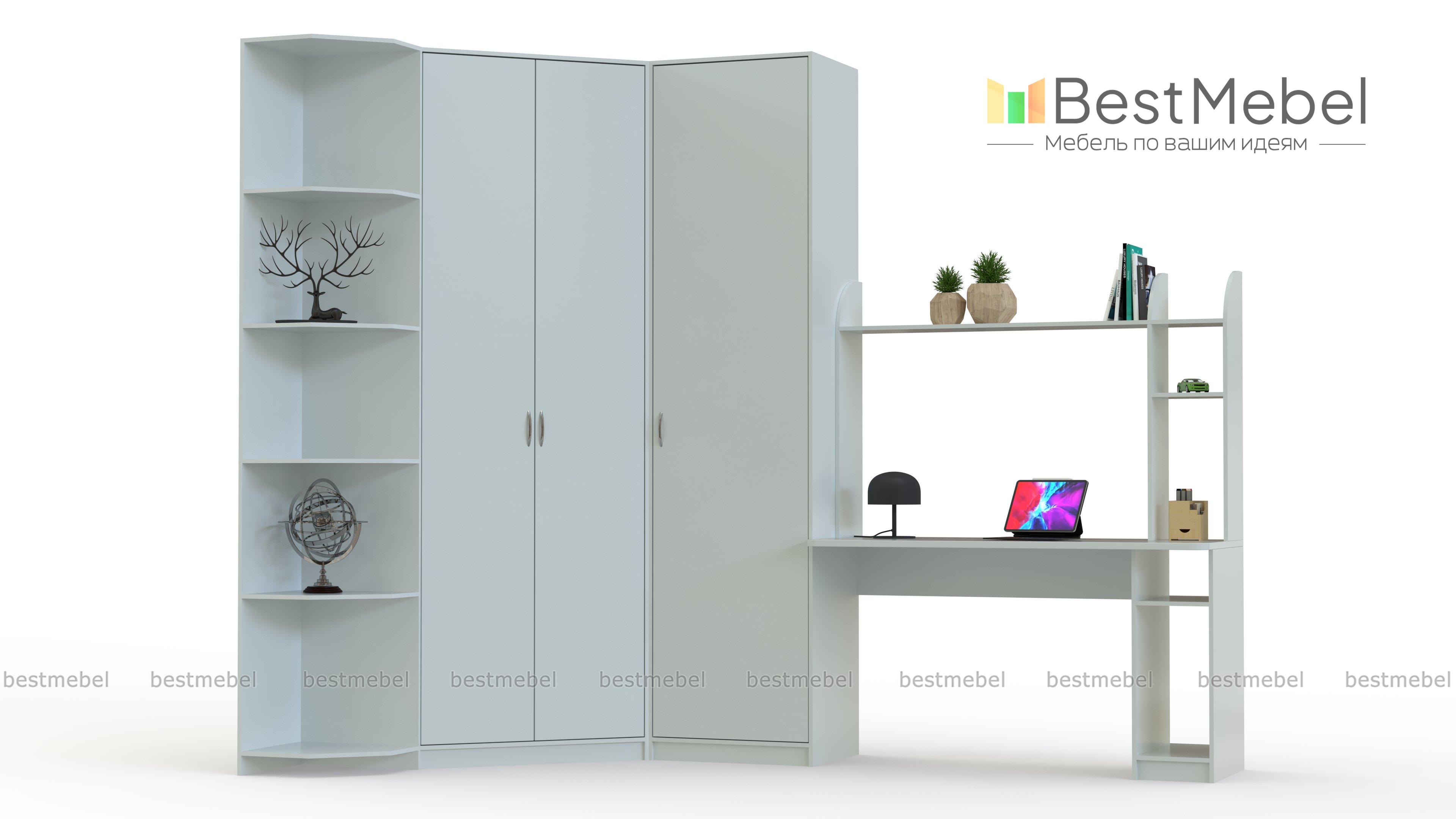 Угловой шкаф со столом Фан-10 BMS - Фото