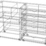 Чертеж Комод на колесиках Лекси 7 BMS