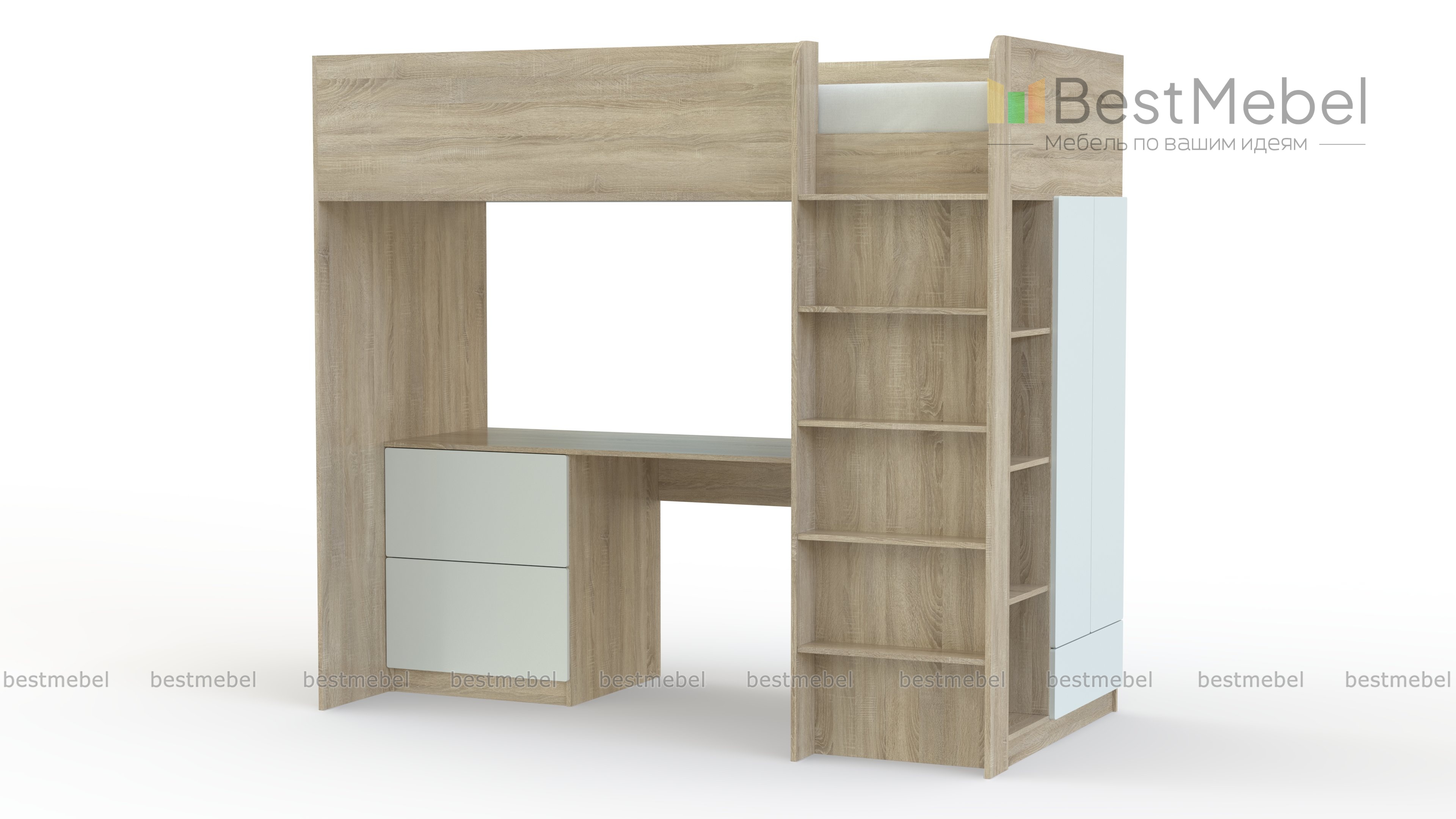 Кровать-чердак Смостад Smastad 2