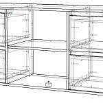 Чертеж Тумба ТВ Берри СБ 2600 BMS
