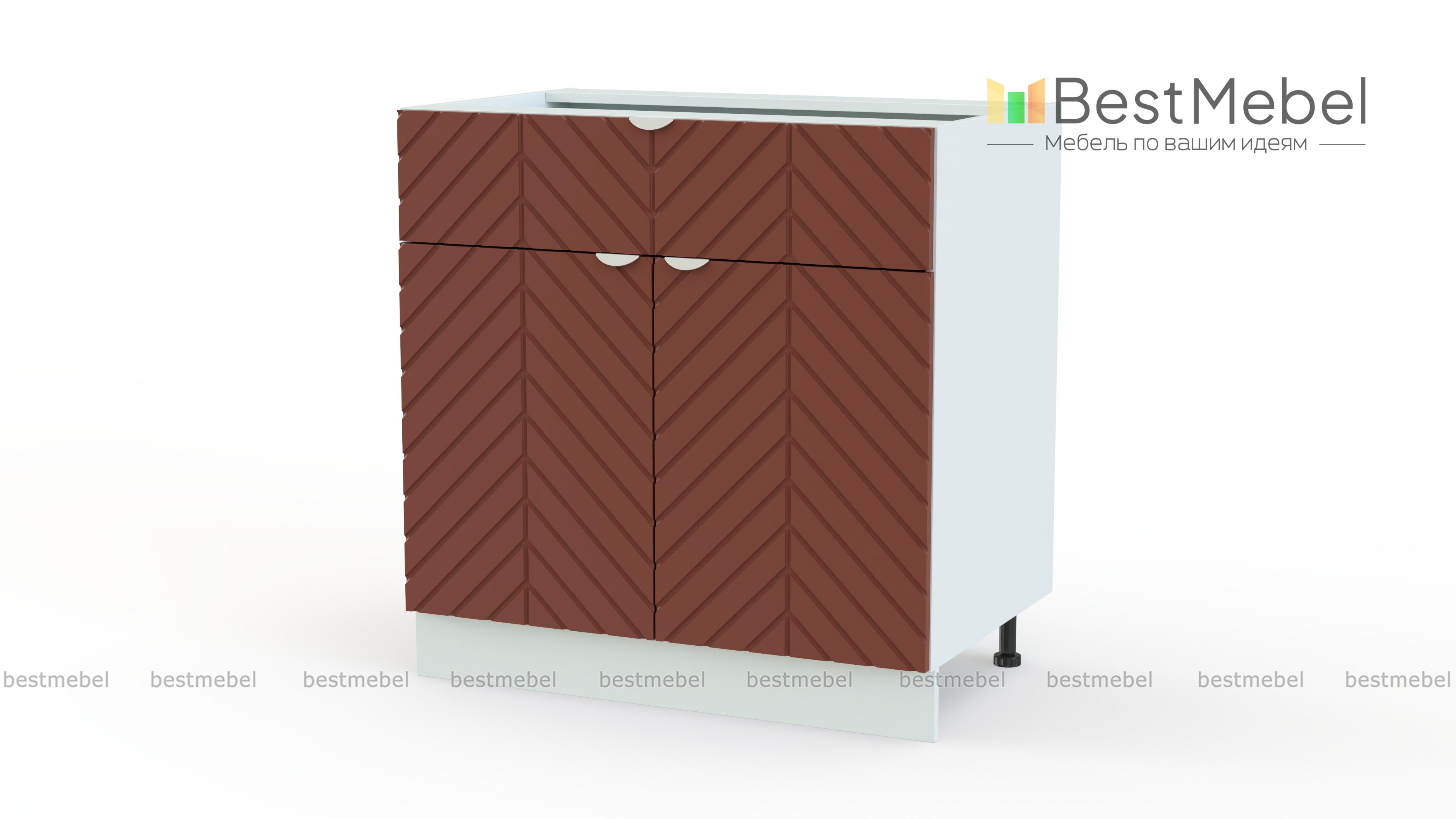 Шкаф нижний с 2-мя дверцами и ящиком Анаис BMS - Фото